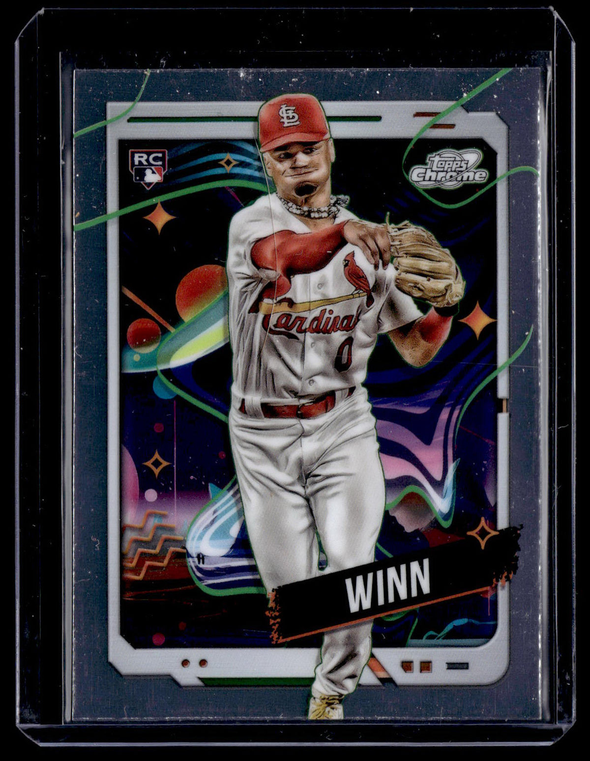 Masyn Winn 2024 Topps Chrome Cosmic #90 RC St. Louis Cardinals front