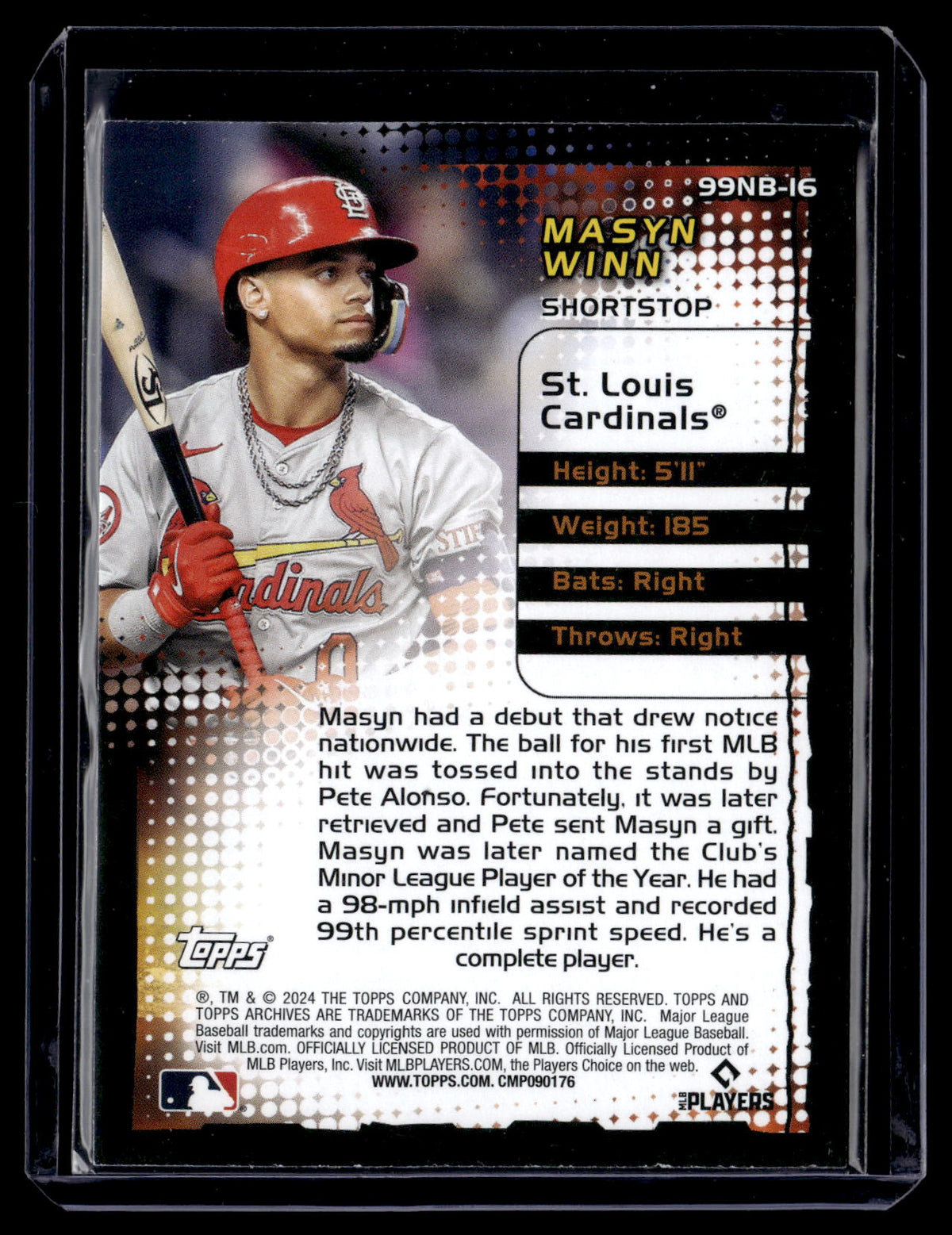 Masyn Winn 2024 Topps Archives 1999 Topps New Breed #99NB-16 St. Louis Cardinals back