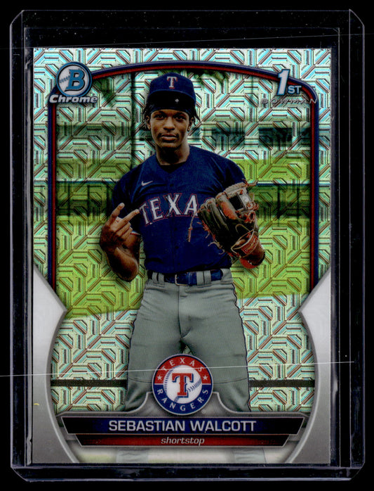 Sebastian Walcott 2023 Bowman Chrome Prospects Mojo Refractor #BCP-189